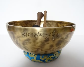 Full Moon Tibetan Singing Bowl: 10" E3 Solar Plexus Sound Therapy
