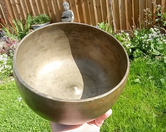 Rare Antique Museum Quality Shiva Lingam Tibetan Singing Bowl Himalayan Sound Healing Therapy Note G3