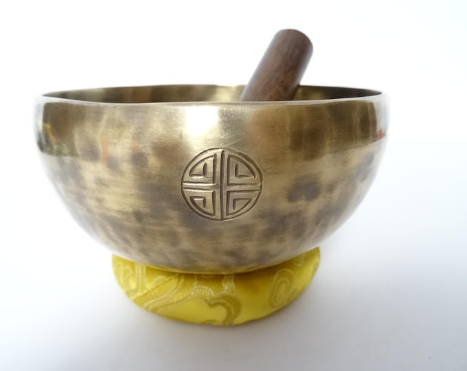 Full Moon Tibetan Singing Bowl: Sound Therapy, Note E4 Solar Plexus