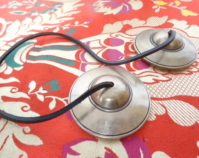 Tingsha Bell, Cymbals Bells Handmade Tibetan Buddhist Tingsha Bells Plain Sound Therapy Meditation
