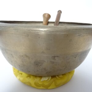 Große 10&quot;Antique Shakti Klangschale Klangtherapie Healing Note E3