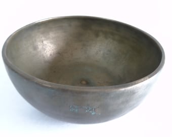 Antique Shiva Lingam Singing Bowl: Inscribed Himalayan Sound Therapy Bowl