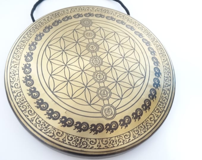 12" Etched TamTam Gong: Nepalese Sound Therapy, Note D4