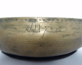 Rare Antique Museum Quality Shamanic Lingam Tibetan Singing Bowl Himalayan Sound Healing Therapy Note G#4