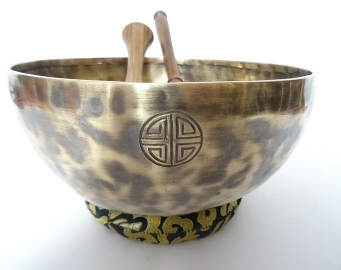 Full Moon Tibetan Singing Bowl Sound Therapy Healing Tibetan Himalayan Buddhism Note C#3 Root 8.75" Large