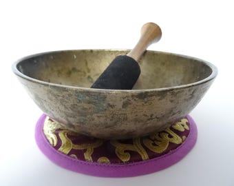 Antique Manipuri Tibetan Singing Bowl Meditation Himalayan Sound Therapy Healing G#3
