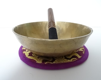 Large Antique Manipuri Tibetan Himalayan Singing Bowl Hand Made Meditation Sound Therapy Healing A3