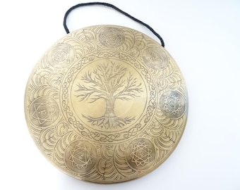 12" Etched TamTam Gong: Nepalese Sound Therapy, Note D#4