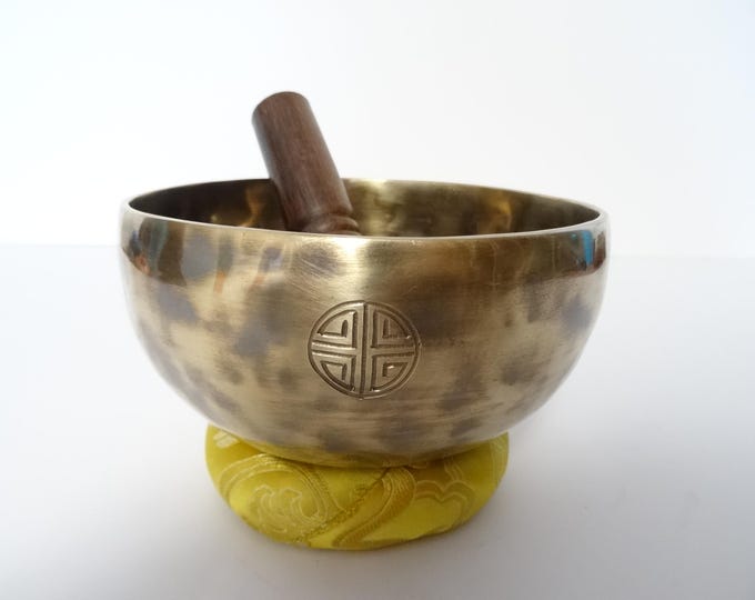 Full Moon Tibetan Singing Bowl: Sound Therapy, Note E4 Solar Plexus