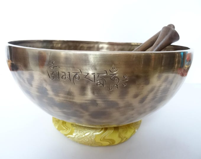 Full Moon Tibetan Singing Bowl: 11" G2 Sound Therapy Bowl Throat Chakra