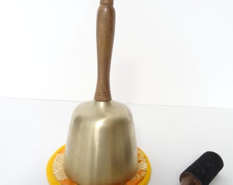 Handle Singing Bowl Bell Large Sound Therapy Meditation Sound Bath Note C#5 Root