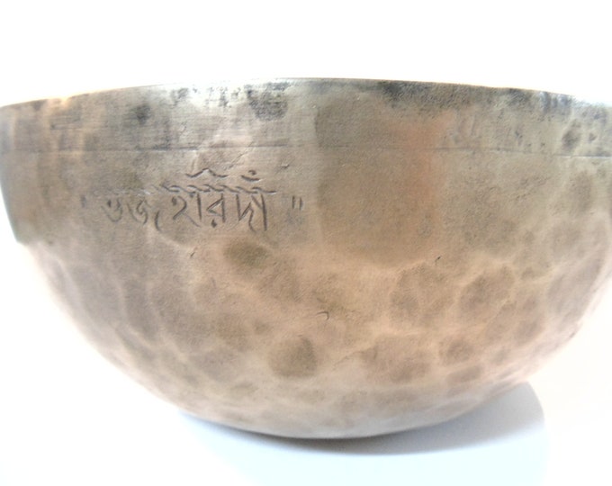 Very Large 10.5" Antique Jambati Singing Bowl Sound Therapy Healing Note G