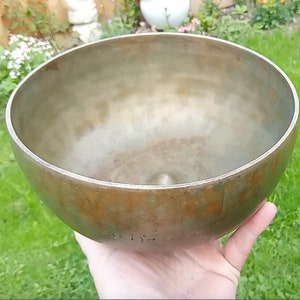 Seltene Beschriftung Antikes Museum Qualität Shiva Lingam Tibetische Klangschale Himalaya KlangHeilungstherapie Note E3