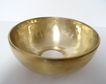 8" Large Tibetan Singing Bowl, Joint Therapy, Hand Made, Sound Healing, Note F3