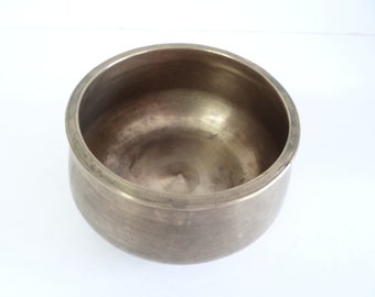 Rare Antique Museum Quality Shiva Lingam Tibetan Singing Bowl Himalayan Sound Healing Therapy Note G4