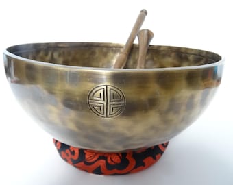 Full Moon Tibetan Singing Bowl: 11" G2 Sound Therapy Bowl Throat Chakra