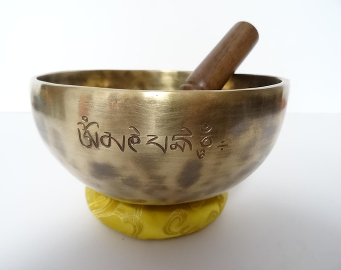 Full Moon Tibetan Singing Bowl: Sound Therapy, Note E4 Solar Plexus