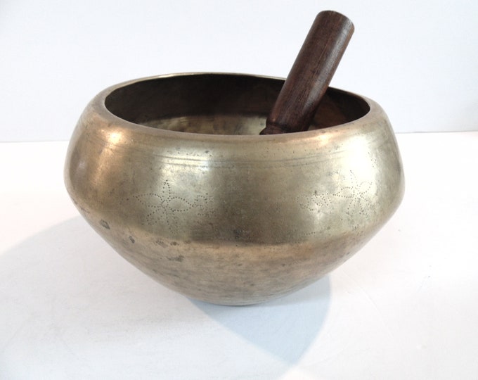 Antique Old Goalbati Buddha Singing Bowl Meditation Sound Therapy Healing G