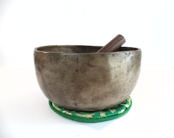 Large Antique 7.5" Thadobati Tibetan Singing Bowl Hand Hammered Himalayan G3