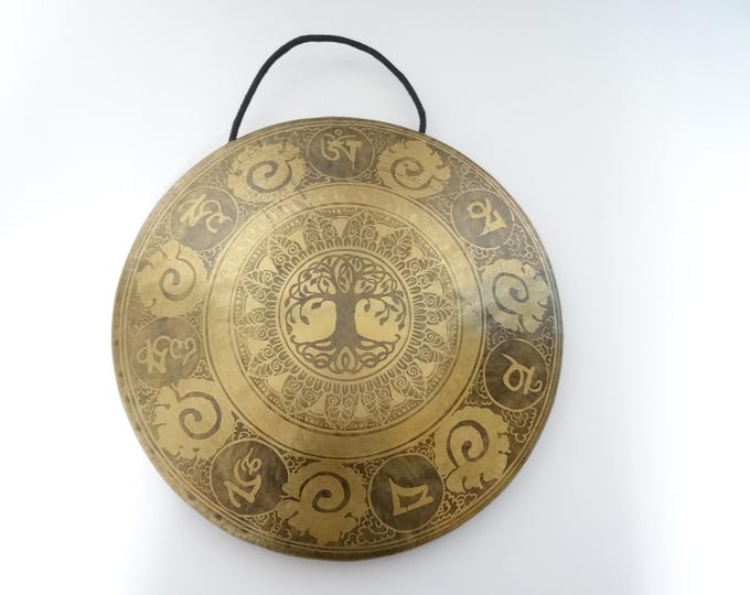 13" Etched TamTam Gong: Nepalese Sound Therapy, Note A#3
