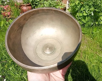 Rare Antique Shiva Lingam Tibetan Singing Bowl Himalayan Sound Healing Therapy Note E4