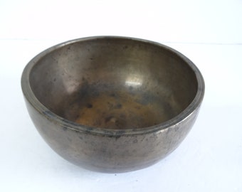 Rare Antique Museum Quality Shiva Lingam Tibetan Singing Bowl Himalayan Sound Healing Therapy Note E4