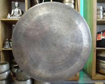 60cm Etched TamTam Gong: Nepalese Bronze, Sound Therapy, Note A2