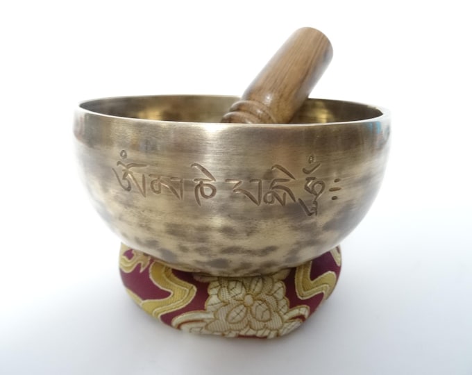 Full Moon Tibetan Singing Bowl: Sound Therapy, Note G#4 Third Eye