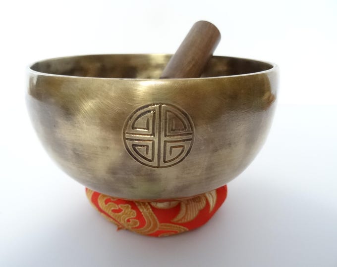 Full Moon Tibetan Singing Bowl Sound Therapy Healing Tibetan Himalayan Buddhism Note F4 Heart
