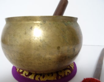Antique Old Tantrik Dolpo Buddha Singing Bowl Meditation Sound Therapy Healing D