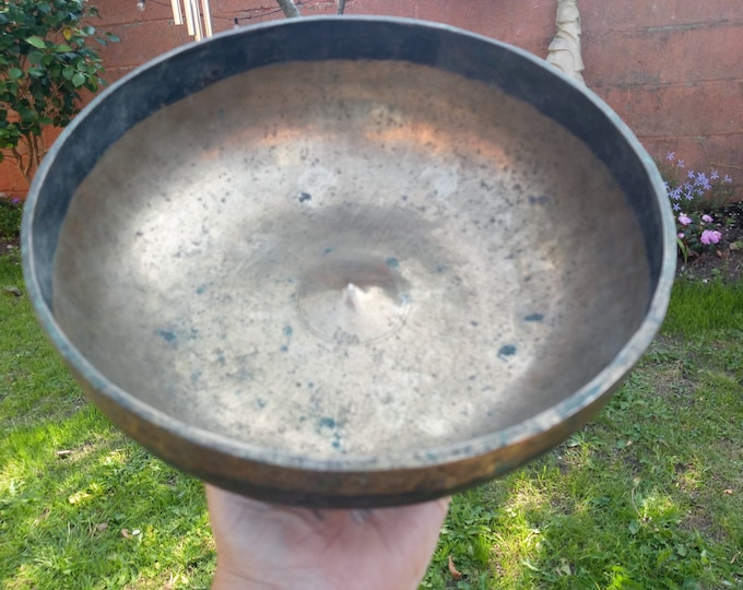 Rare Antique Shiva Lingam Tibetan Singing Bowl Himalayan Sound Healing Therapy Note B2