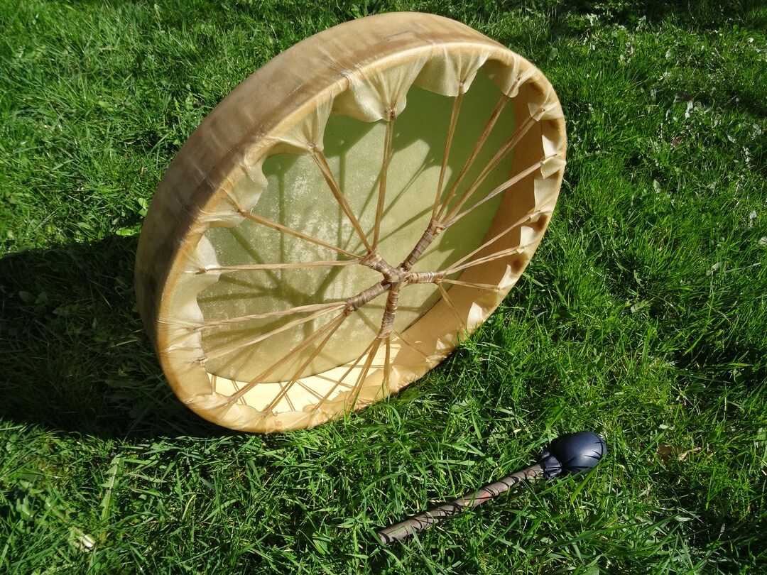 Hider Ritual Large Buffalo Hide Shamanic Shaman Thunder Drum Ritual Sound Therapy ...