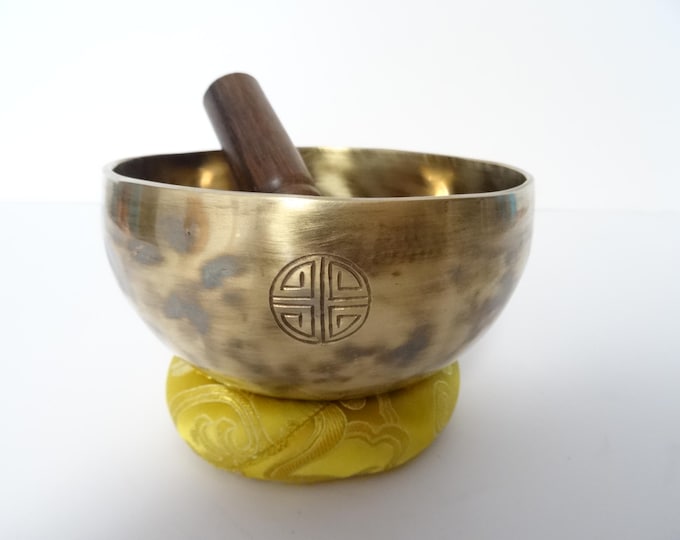 Full Moon Tibetan Singing Bowl: Sound Therapy, Note F#4 Heart