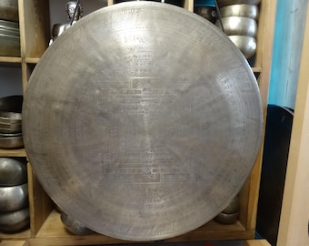70cm Gong TamTam Nepalese Etched Gong Meditation Sound Therapy Gong Bath Note G2 UK STOCK