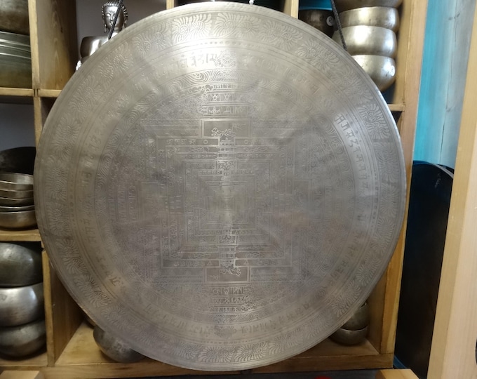 70cm Gong TamTam Nepalese Etched Gong Meditation Sound Therapy Gong Bath Note G2 UK STOCK