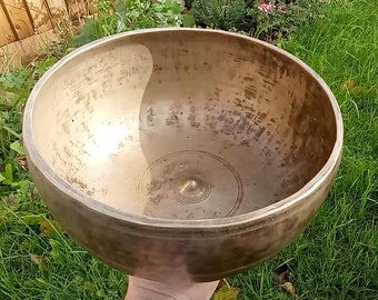 Rare Antique Museum Quality Shiva Lingam Tibetan Singing Bowl Himalayan Sound Healing Therapy Note E3