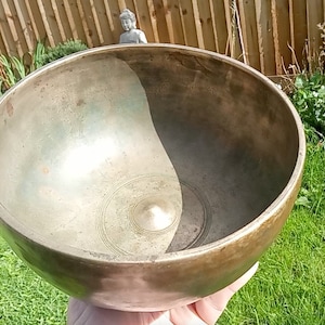 Seltene Antike Museum Qualität Shiva Lingam Tibetische Klangschale Himalaya Klangheilungstherapie Note A3