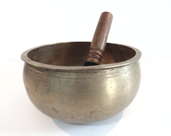 Antique Old Tantrik Dolpo Buddha Singing Bowl Meditation Sound Therapy Healing D#