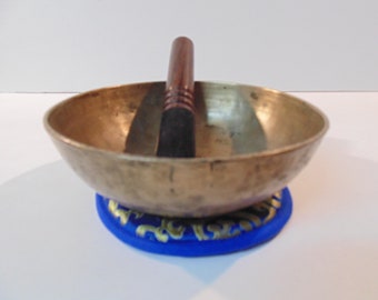 Antique Manipuri Tibetan Himalayan Singing Bowl Hand Made Meditation Sound Therapy Healing D#