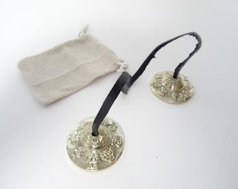 Handmade Tibetan Tingsha Bells: Ashtamangala Sound Therapy Cymbals