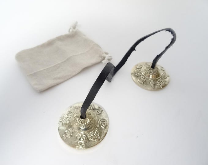 Handmade Tibetan Tingsha Bells: Ashtamangala Sound Therapy Cymbals