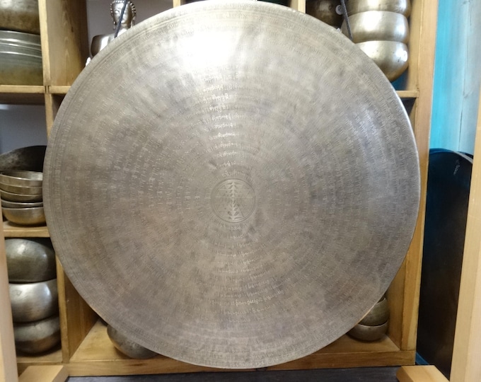 70cm Gong TamTam Nepalese Etched Gong Meditation Sound Therapy Gong Bath Note C3 UK STOCK