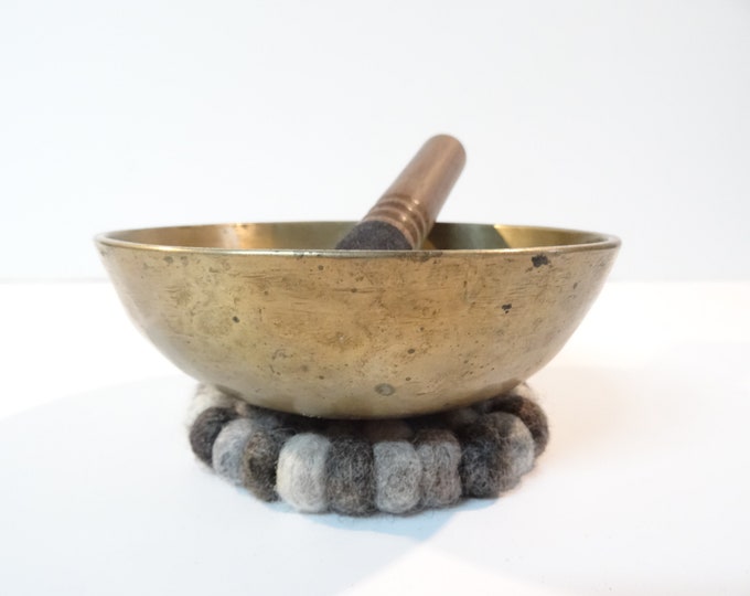 Antique Manipuri Tibetan Singing Bowl Meditation Himalayan Sound Therapy Healing D