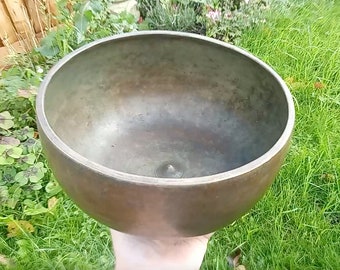 Rare Antique Museum Quality Shiva Lingam Tibetan Singing Bowl Himalayan Sound Healing Therapy Note G3