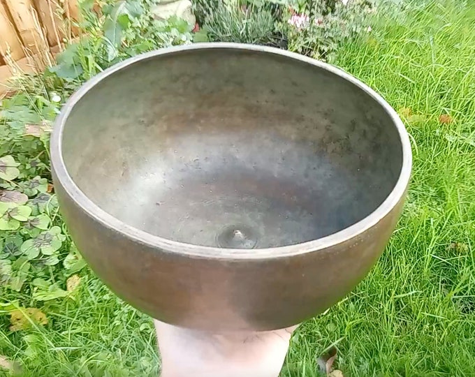 Rare Antique Museum Quality Shiva Lingam Tibetan Singing Bowl Himalayan Sound Healing Therapy Note G3