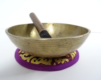 Large Antique Manipuri Tibetan Himalayan Singing Bowl Hand Made Meditation Sound Therapy Healing B3