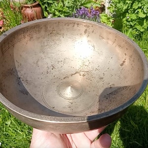Seltene antike Manipuri Shiva Lingam tibetische Klangschale, Himalaya-Klangheilungstherapie, Hinweis C4