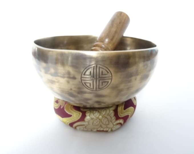 Full Moon Tibetan Singing Bowl: Sound Therapy, Note F#4 Heart