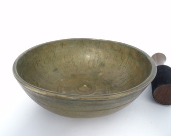 Antique Manipuri Shiva Lingam Singing Bowl: Himalayan Sound Therapy, Note F#3