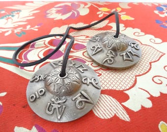 Handmade Tibetan Tingsha Bells: Om Mani Mantra, Sound Therapy